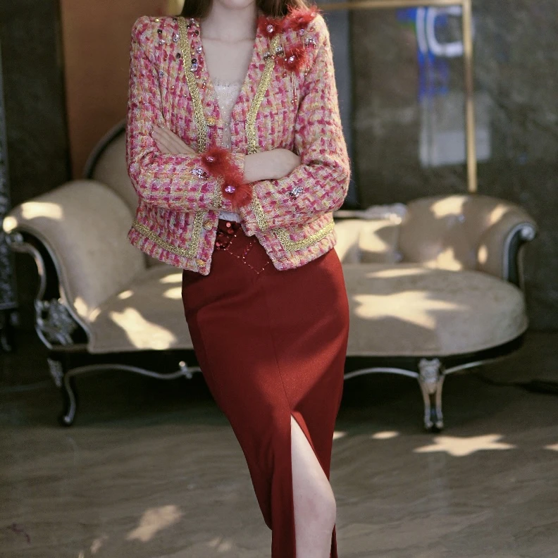 SEJI/瑟纪【绯红日记】重工气质外套