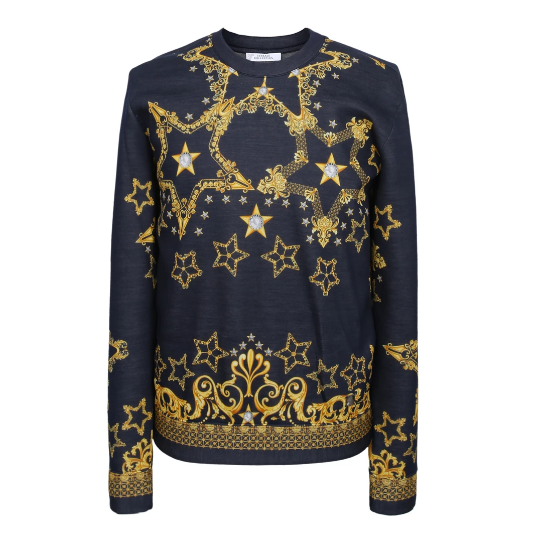 VERSACE COLLECTION 男士藏蓝色卫衣