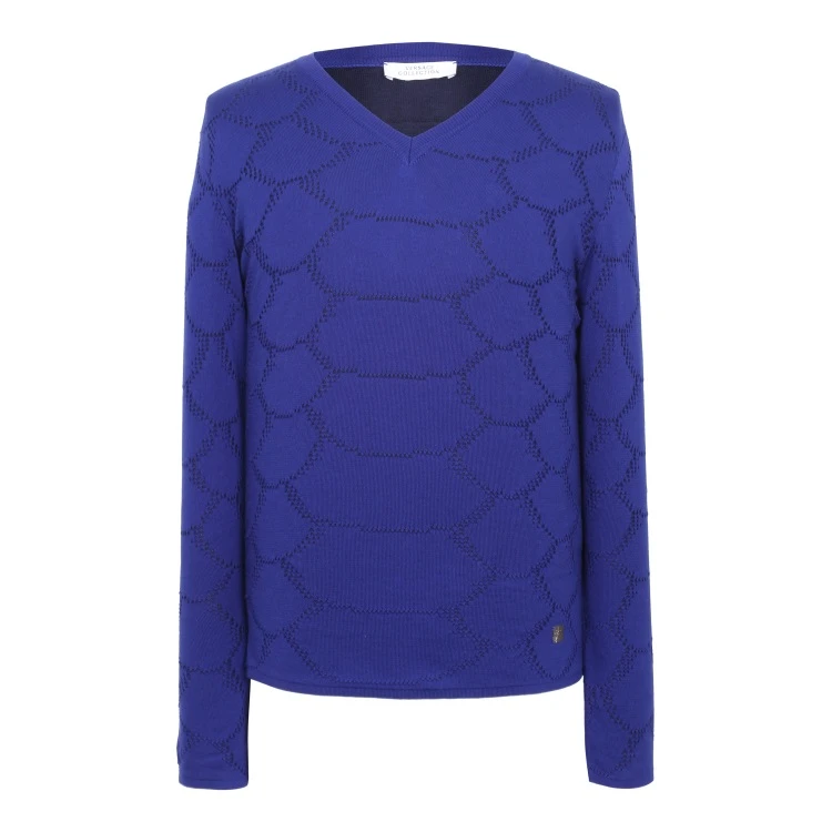 VERSACE COLLECTION 男士蓝色针织衫