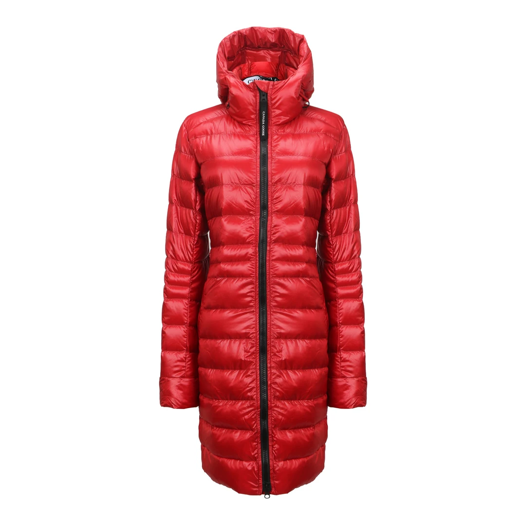 CANADA GOOSE 女士红色长款羽绒服
