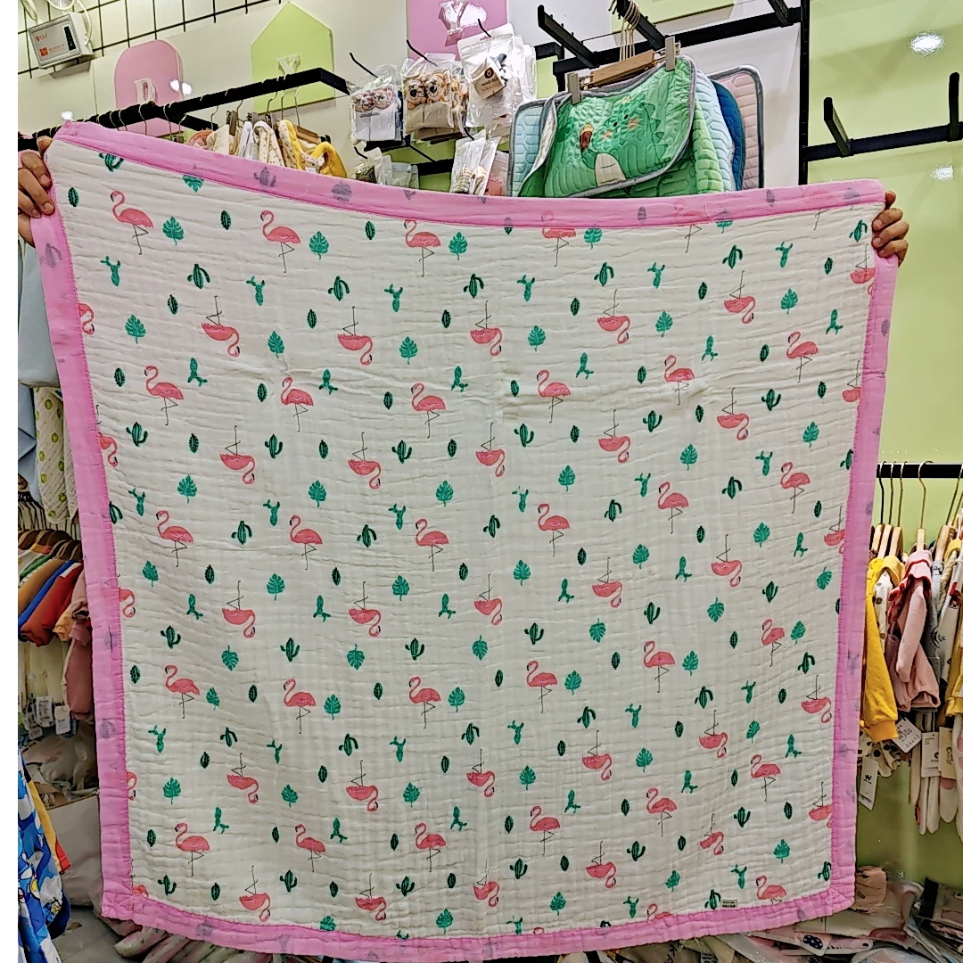 新生儿印花纱布浴巾