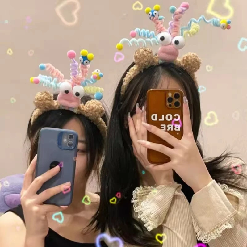 许妍同款 抖音搞怪小怪兽发箍超萌可爱甜美卡通小熊头箍
