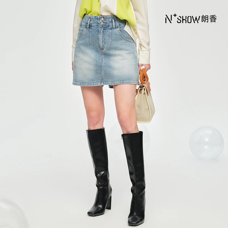NOWSHOW朗香春季新品牛仔带打底半裤241037
