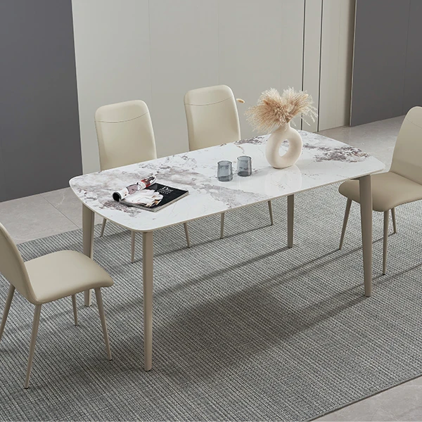 【尚品宅配】可可奶油风岩板餐桌椅PZYA-319SP