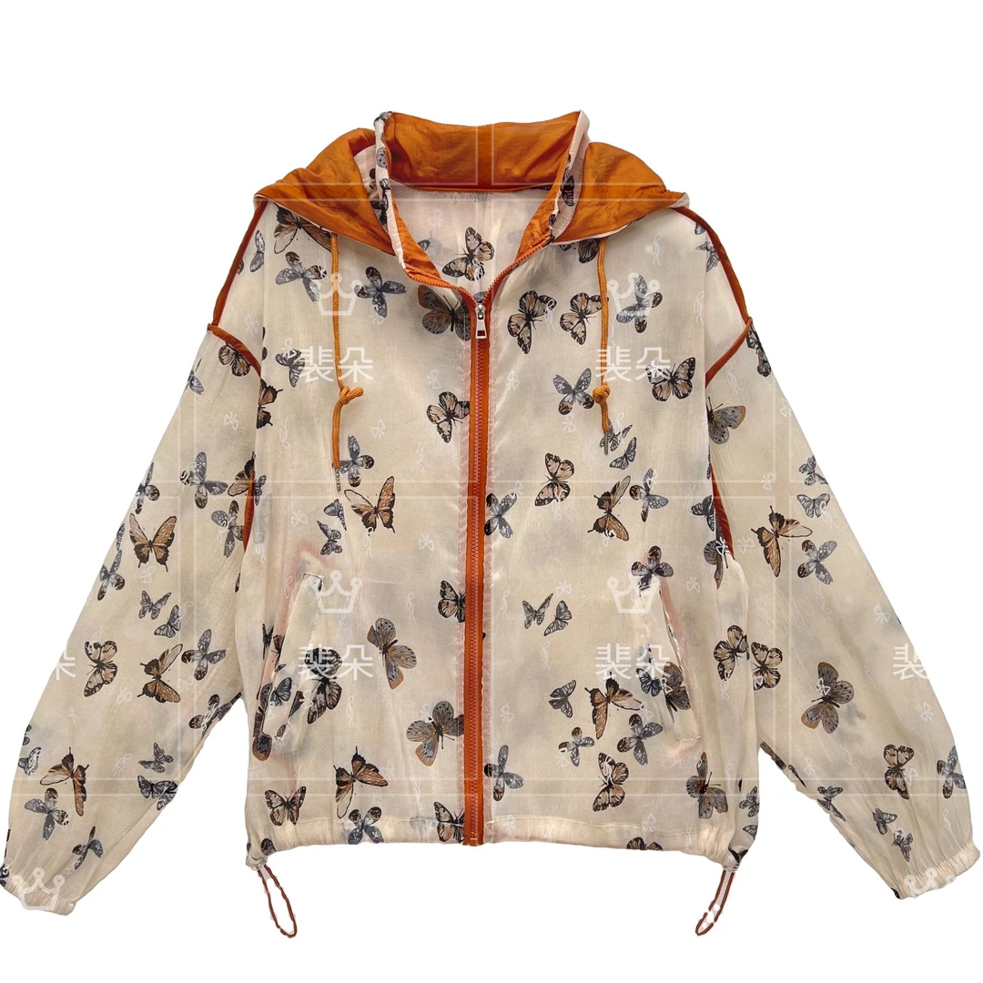 【蝶恋花】Y855蝴蝶轻奢暮云纱薄款防晒防紫外线UF50+防晒衣