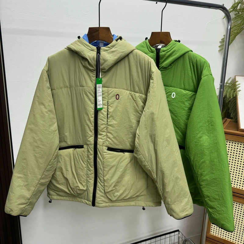2024秋冬小0百搭宽松港风气质穿搭双面穿连帽保暖棉服外套3566