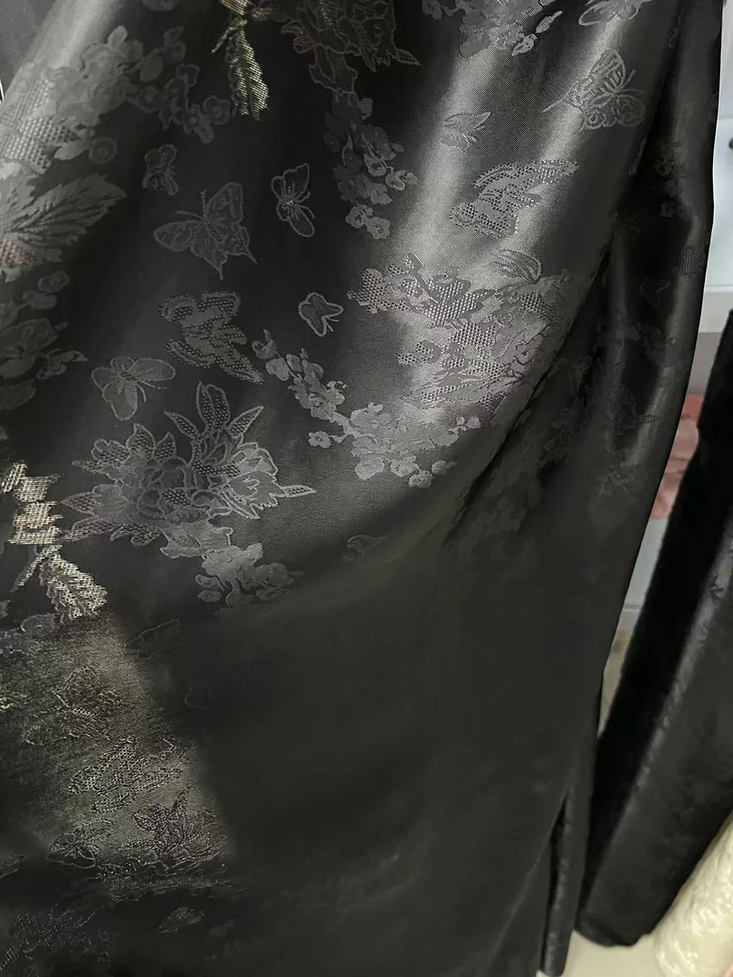 江南1号【蝶恋花-】国风新中式提花高档旗袍外套马甲面料