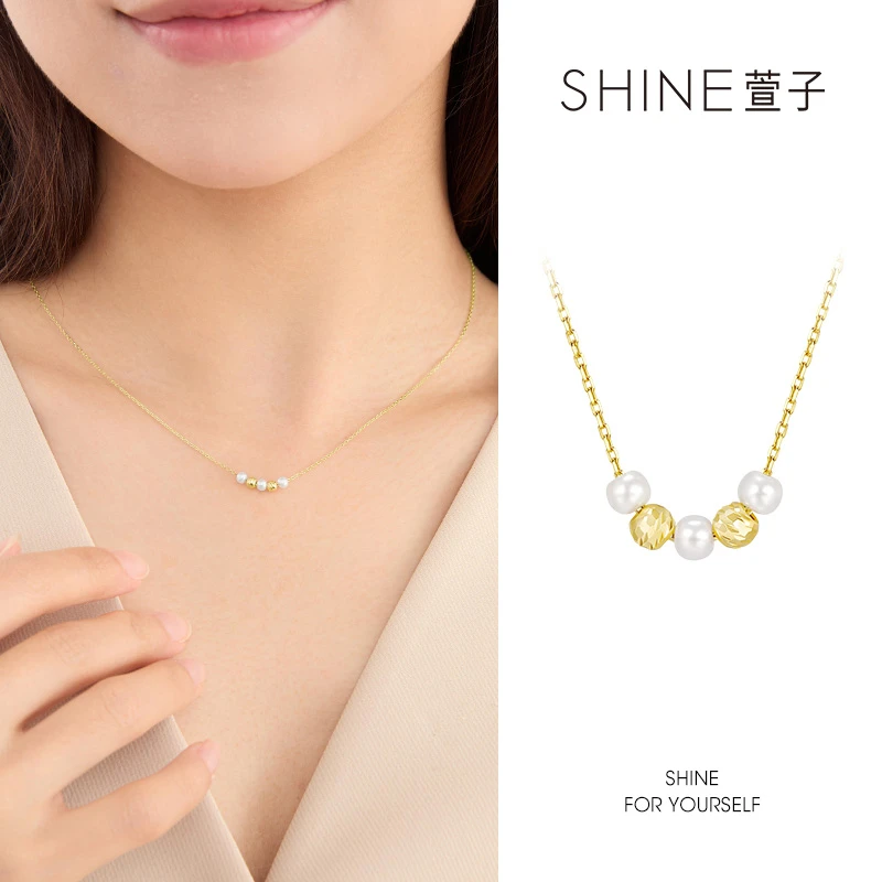 萱子 链子925银仿珍珠 SHINE S925合成珠项链