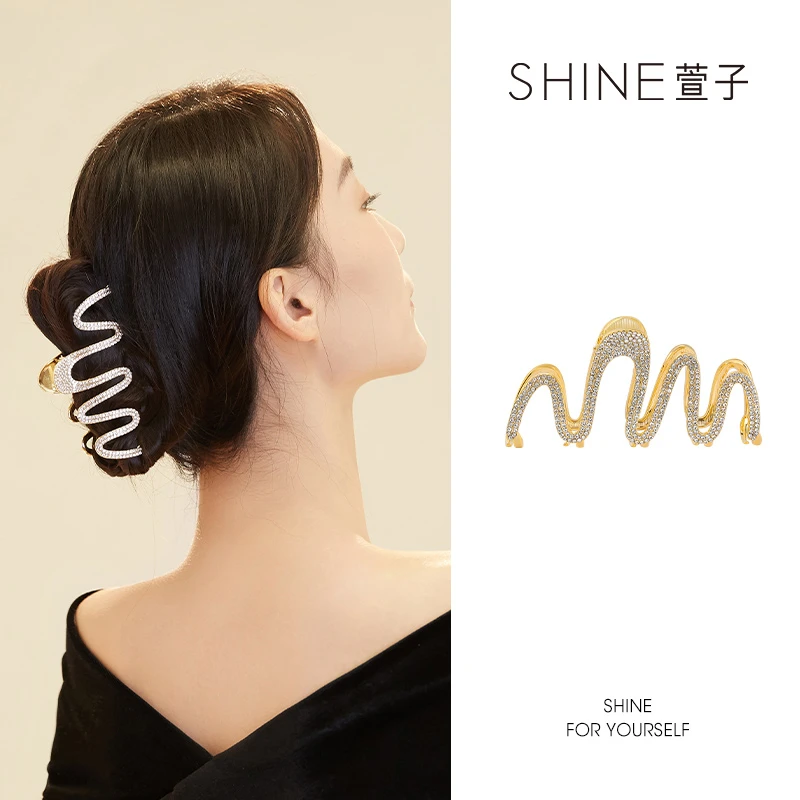 SHINE萱子饰品轻奢满钻抓夹发夹