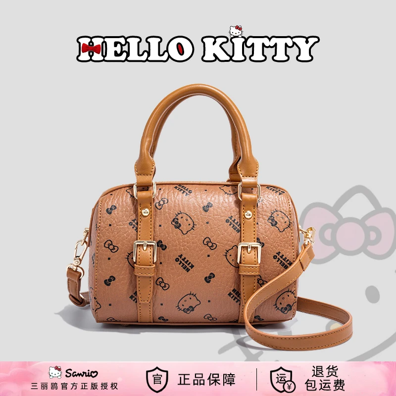 HELLO KITTY/凯蒂猫法式轻奢满印压花枕头包百搭高级手拎包斜挎包