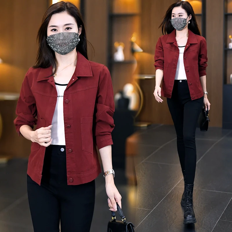 休闲牛仔外套女短外套2023年秋季新款韩版洋气减龄显瘦夹克上衣
