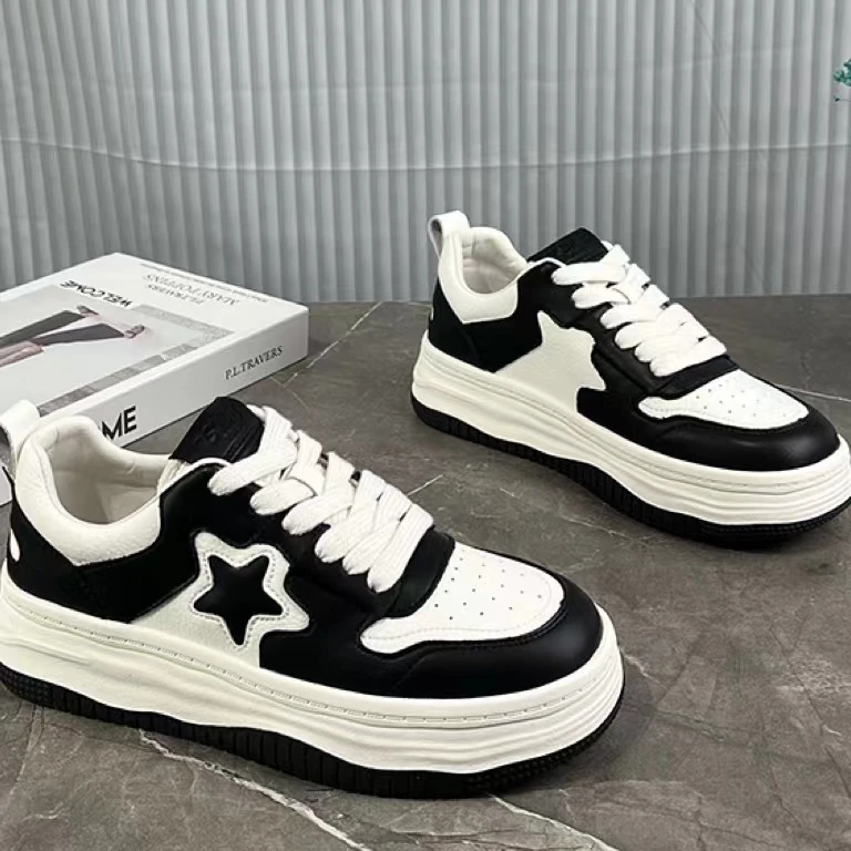 轻仓特价休闲鞋潮鞋百搭厚底鞋子ins低帮韩版女鞋熊猫鞋1719