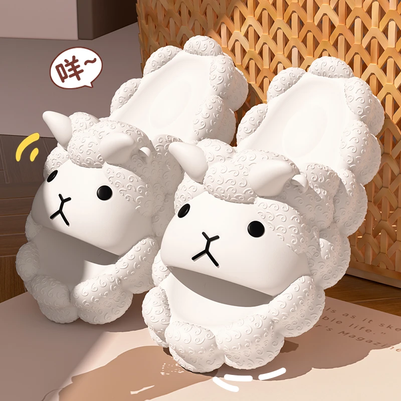 厚底拖鞋女士夏季居家防滑室内家用洗澡小羊踩屎感凉拖鞋女夏外穿