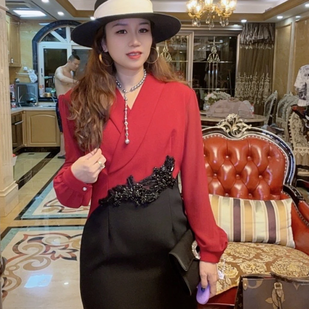 2256女装连衣裙显瘦气质长袖洋气时尚修身优雅