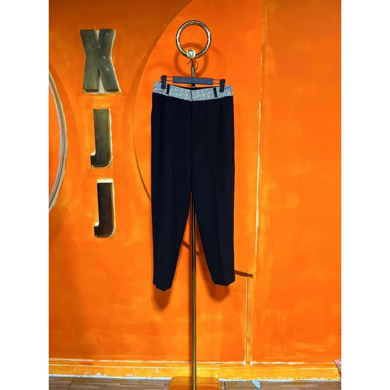 236115气质轻奢设计感休闲裤高腰通勤风长裤女士