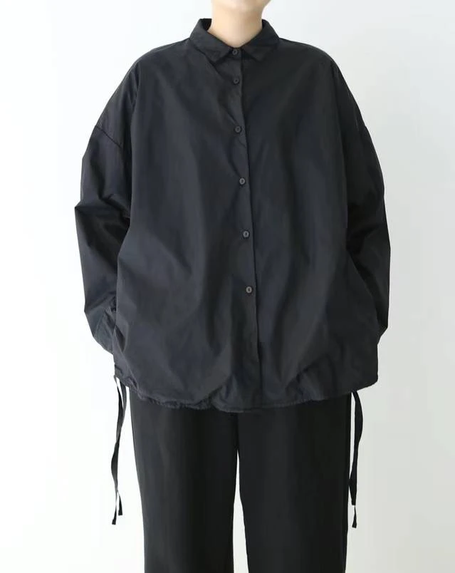 东大门抽绳衬衣外套