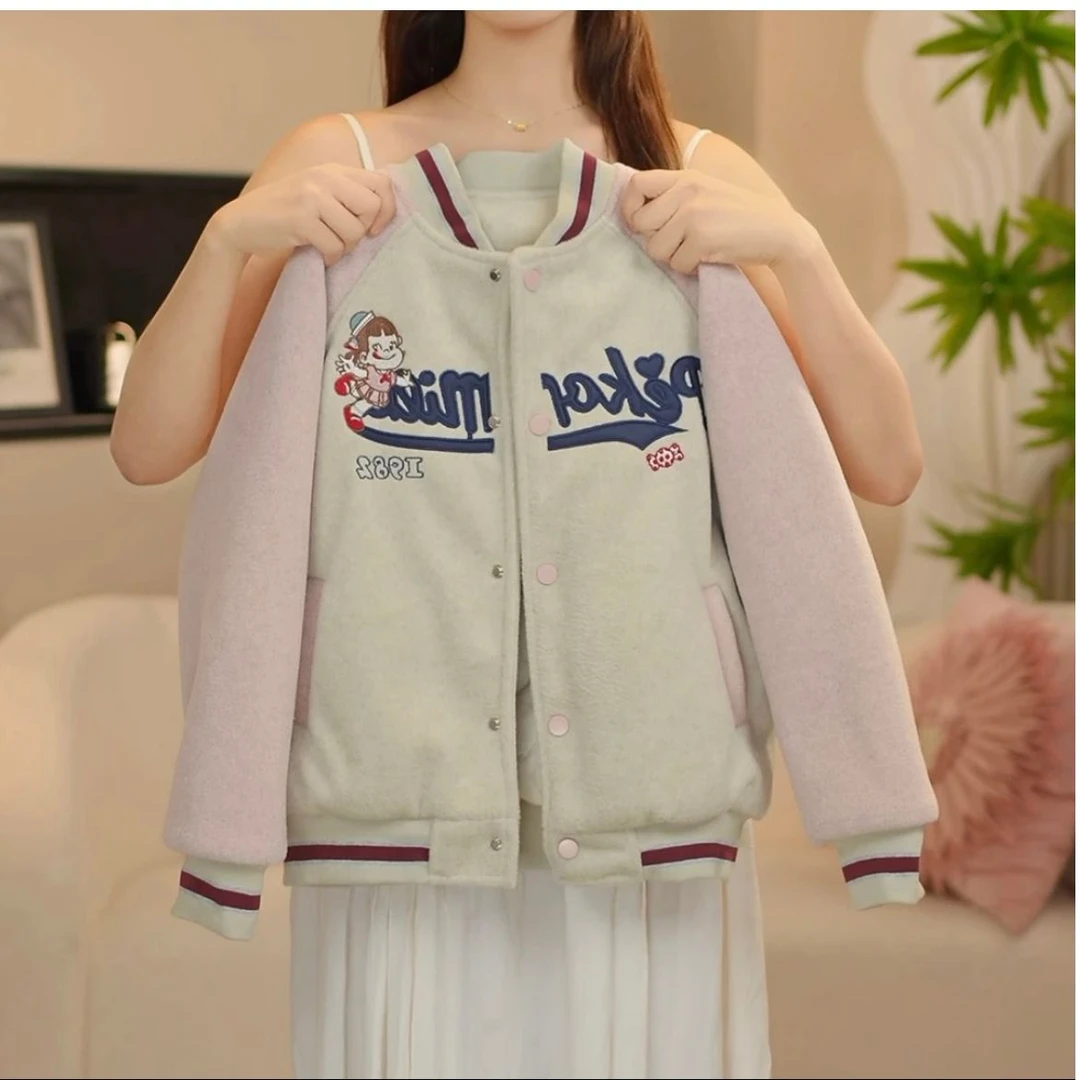 棉致2024冬季儿童夹棉加厚外套中大童字母棒球服MZE094-tylj