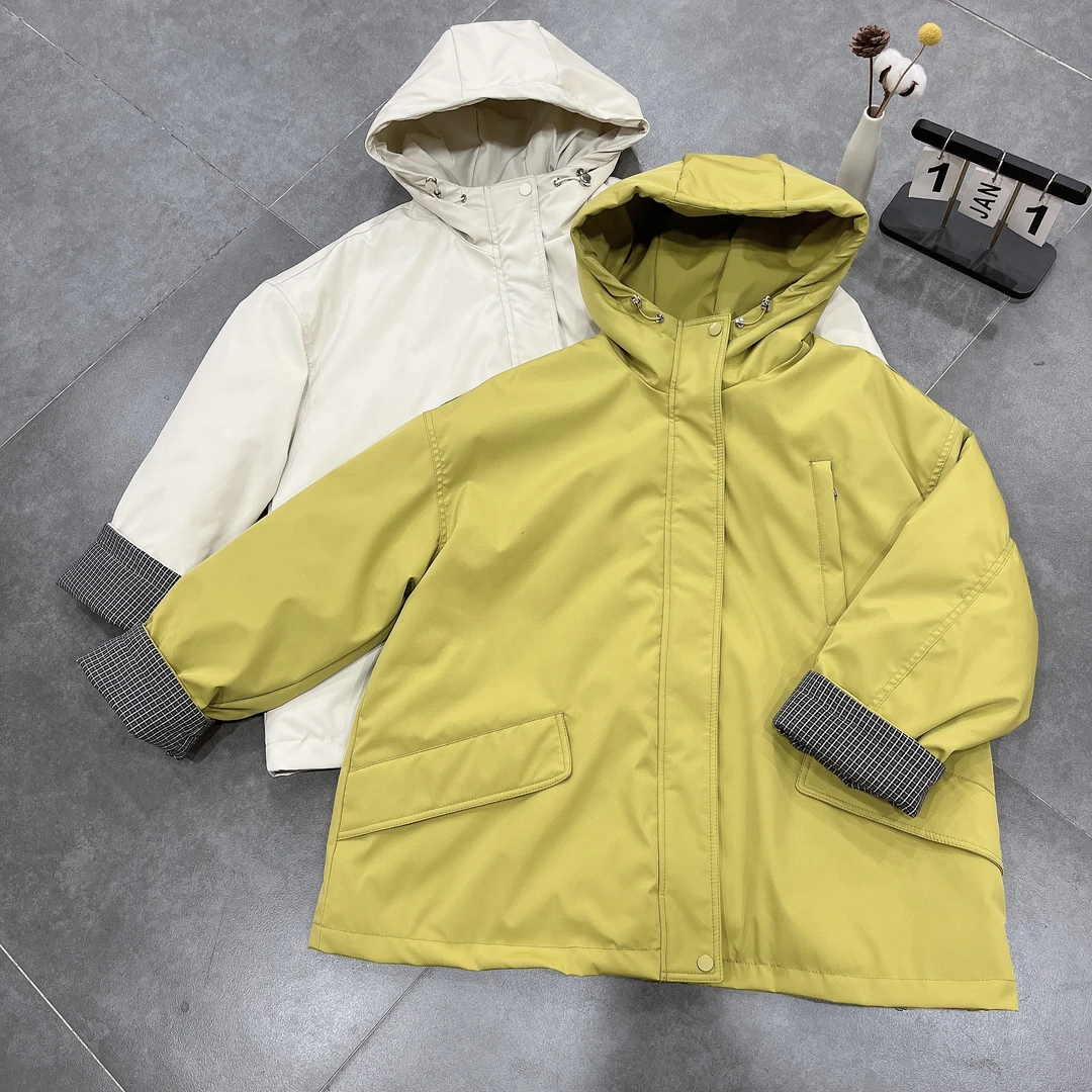 【爱丽粉丝】冬季新款连帽光板冲锋衣羽绒服外套 ALS-8802