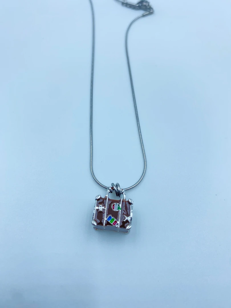 铜合金项链 X155铜合金项链小盒子吊坠项链