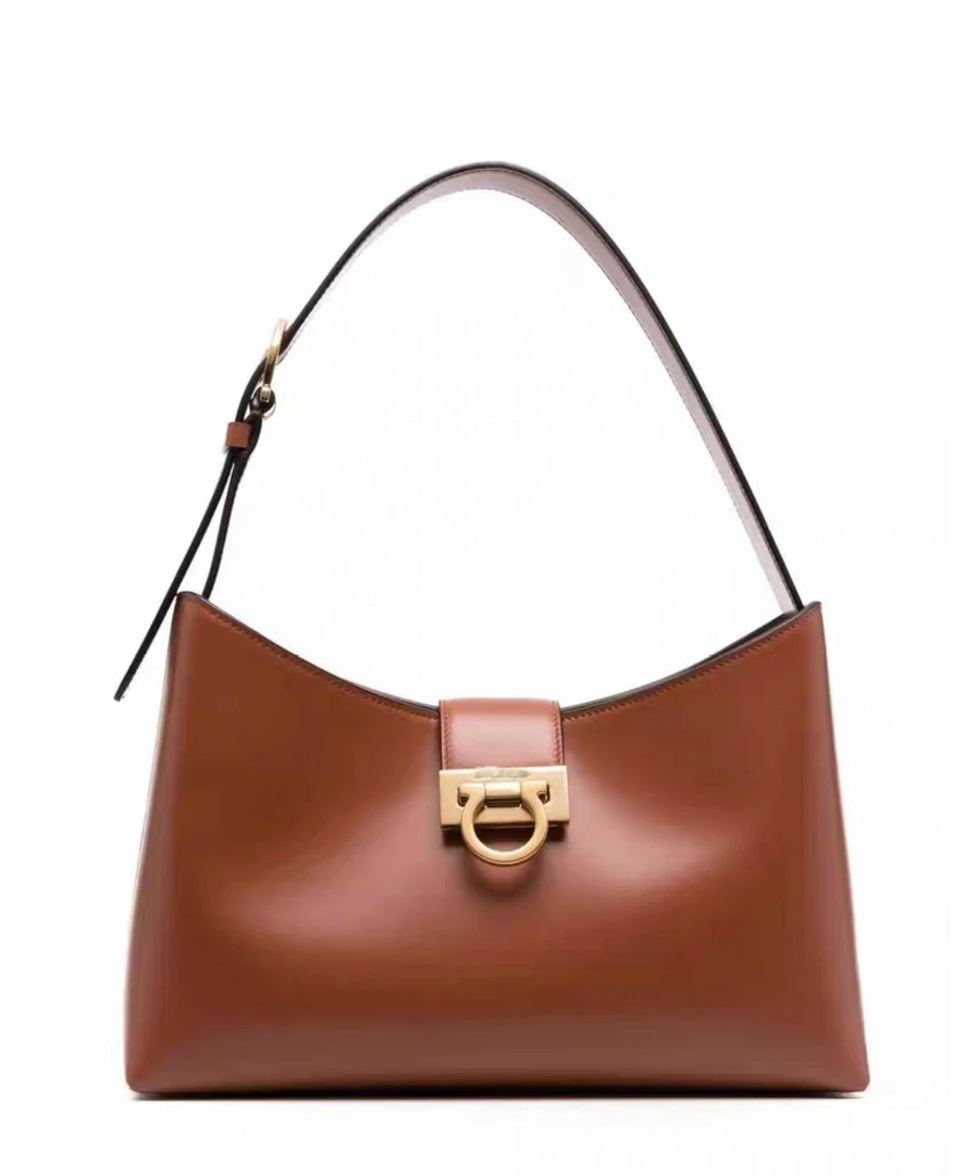 【腋下包】HY03 轻奢时尚百搭女士肩包简约腋下法棍包 棕色