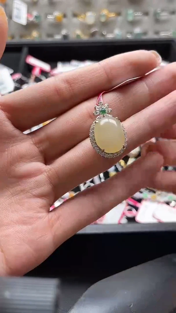 【闪购商品】翡翠戒指银S925镶嵌11111---5