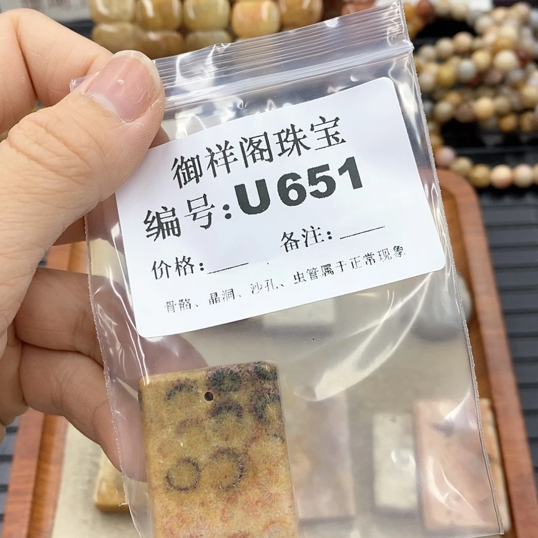 硅化珊瑚(珊瑚玉)U未镶嵌四*娘