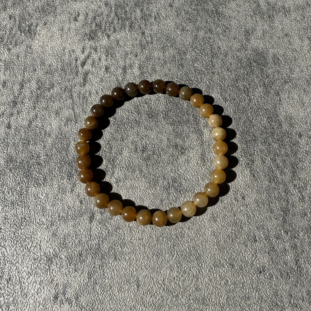 GN10304 和田玉且末微麻糖渐变手串 6mm