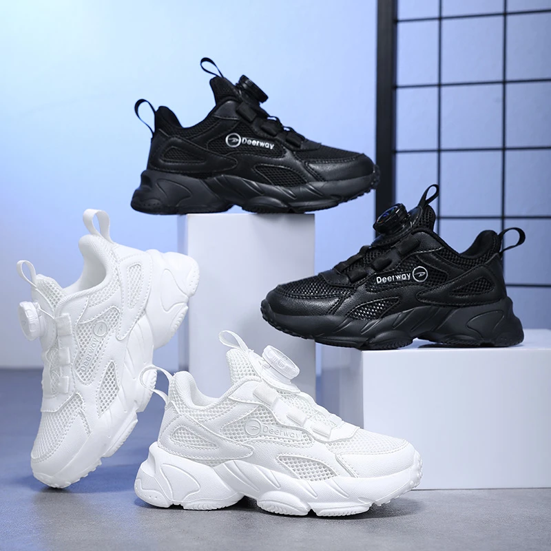 男女大童童鞋春秋小白轻便防滑运动鞋儿童秋季透气网面百搭时尚