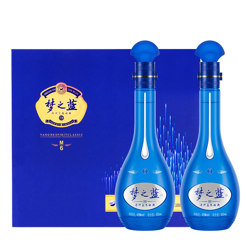 洋河【达人】梦之蓝M6礼盒45度500ml*2