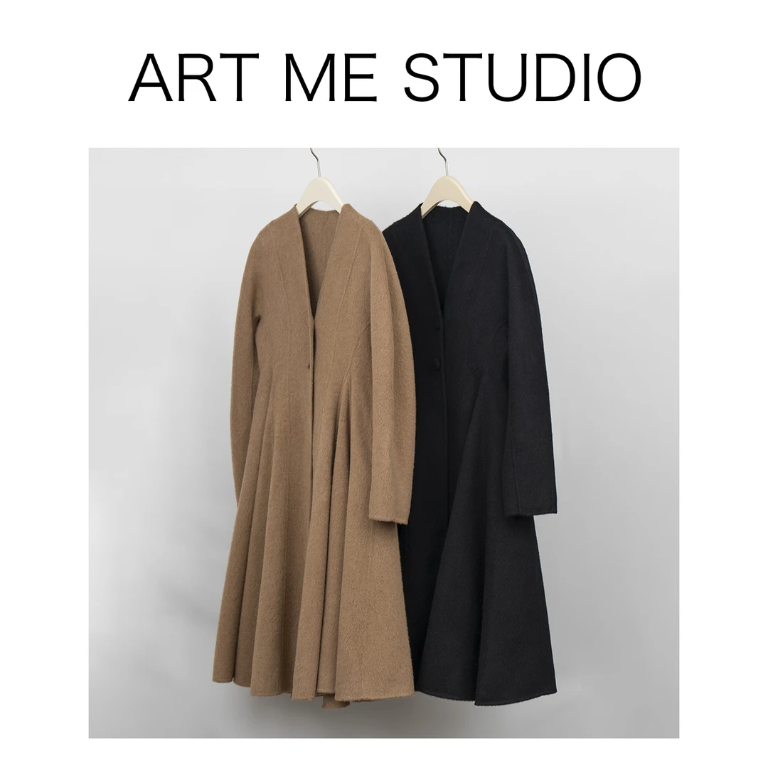 ART ME 瓜瓜呀【安娜两色驼绒大衣】时尚毛呢秋冬气质k004