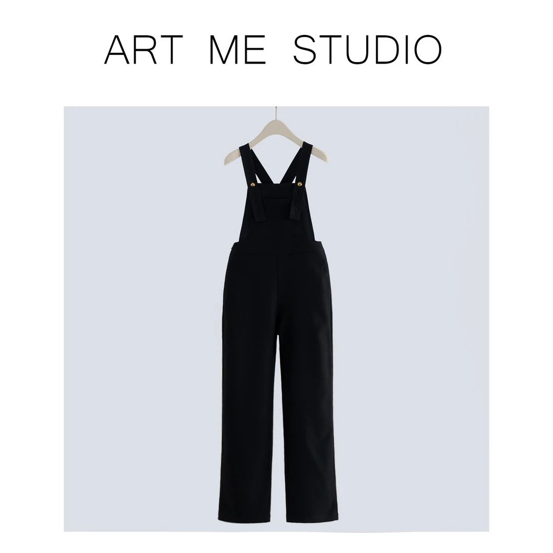 ART ME 瓜瓜呀【小香背带裤】显瘦时尚黑色牛仔zr019