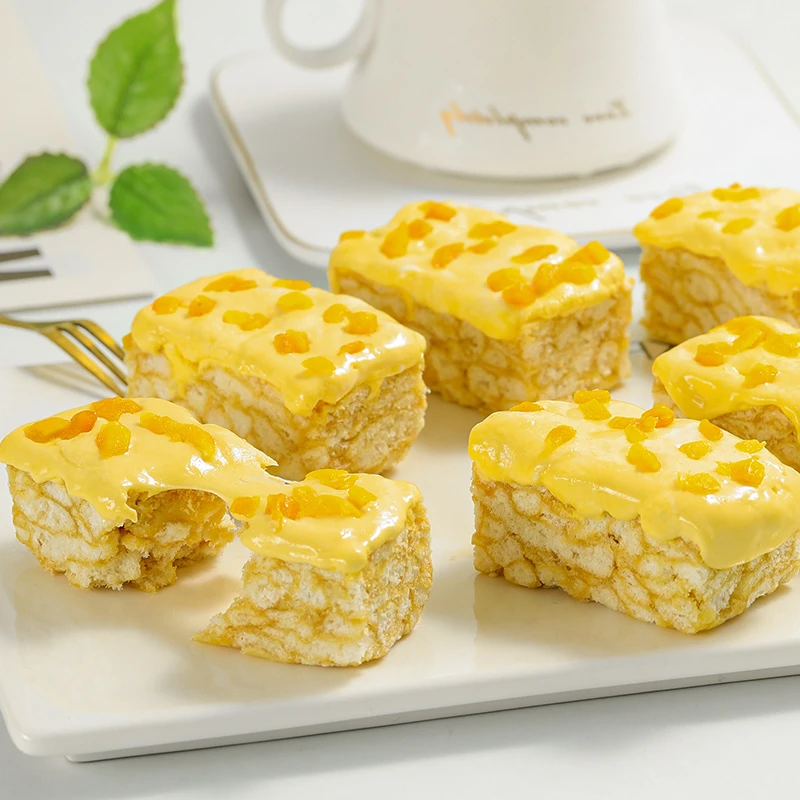 榴莲奶盖芒果沙琪玛休闲食品糕点休闲零食礼盒装【加入真实果肉】