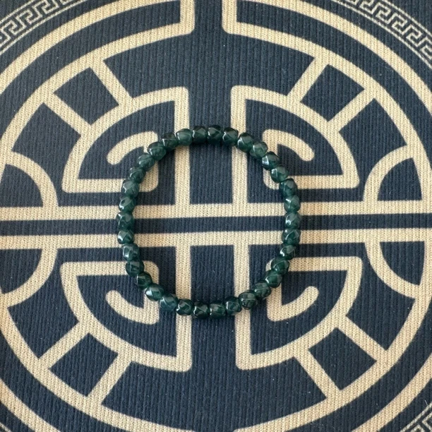 [花有鱼文玩]微料翡翠扭距手串4尺寸