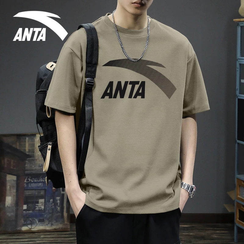 安踏t恤男夏季新款休闲半袖短袖透气百搭圆领正品运动服952528120