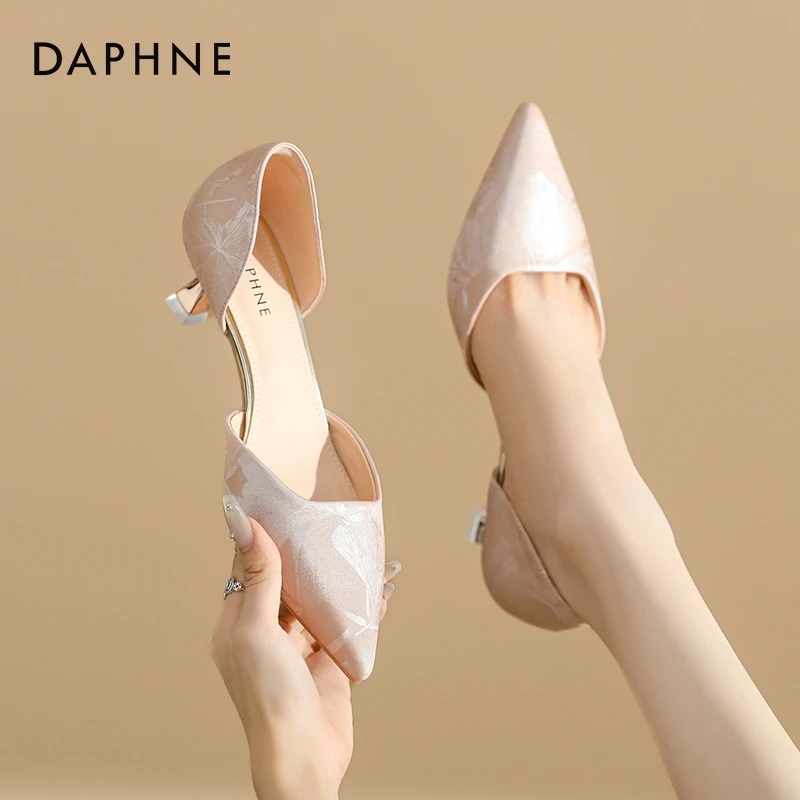 达芙妮国风新中式配旗袍优雅夏季包头凉鞋低跟设计感气质性感女鞋