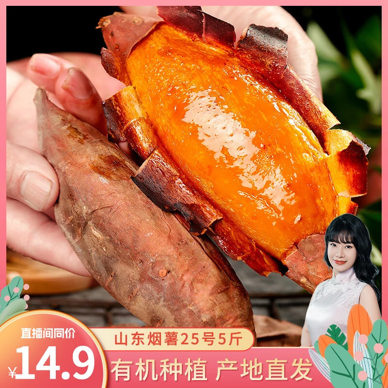 【CiCi心选】正宗山东烟薯25号5斤中大果 高山沙地种植烤红薯地瓜甜