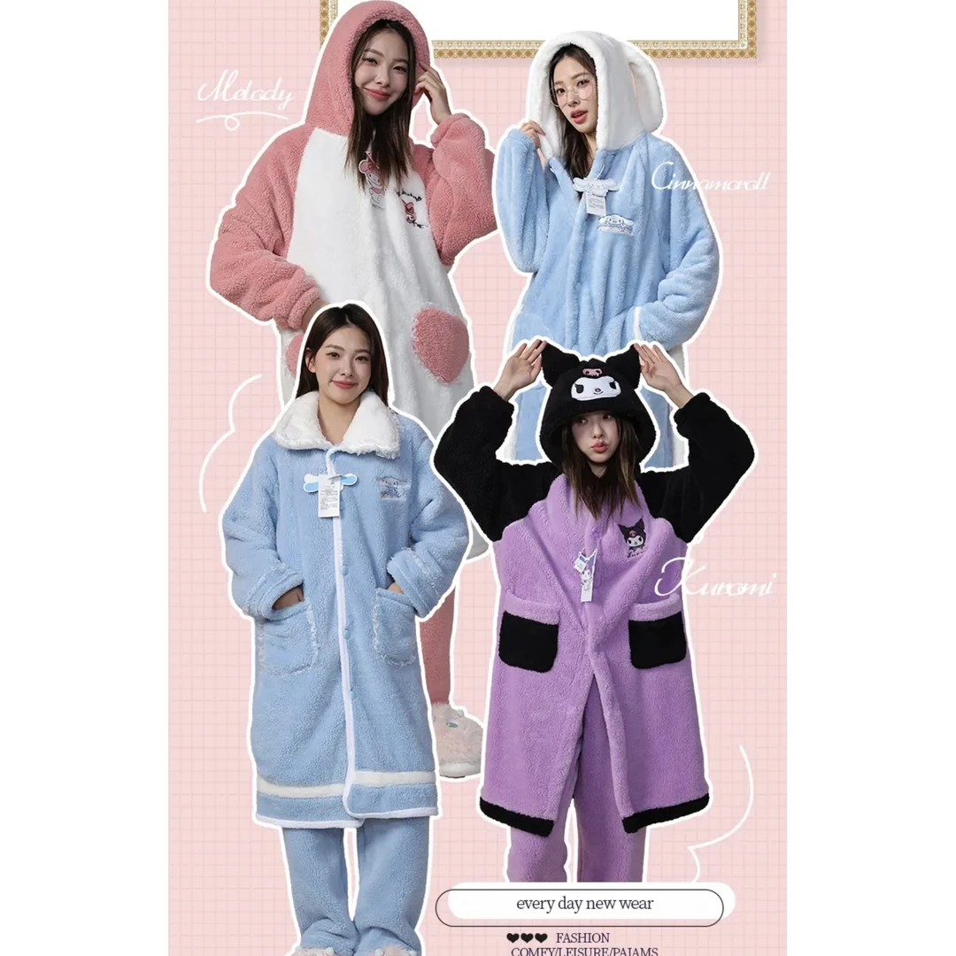 高克重加厚款大口袋刺绣长款棉浴袍睡衣家居服1771