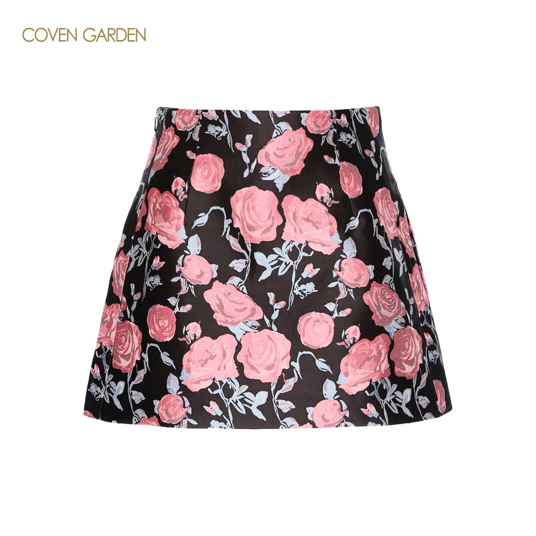 【哥文花园】 法式复古玫瑰半身裙 CLA3073520