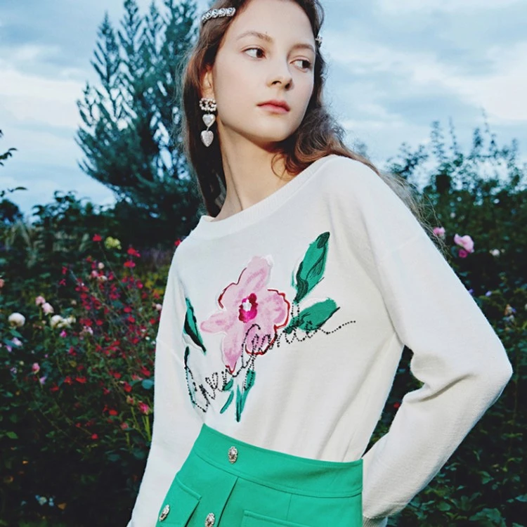 【蜜思仝粉丝专享】哥文花园毛织套头衫CTA1035110