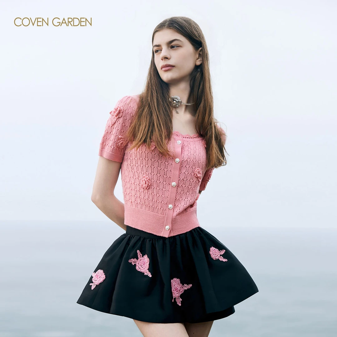 【哥文花园】 混纺镂空针织衫 CLA3033010