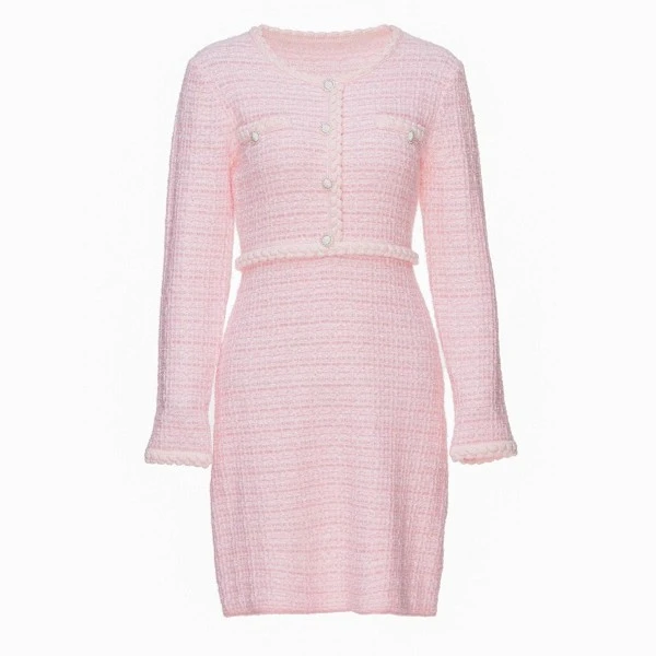 哥文花园 小香风千金连衣裙编织 CTA4034440