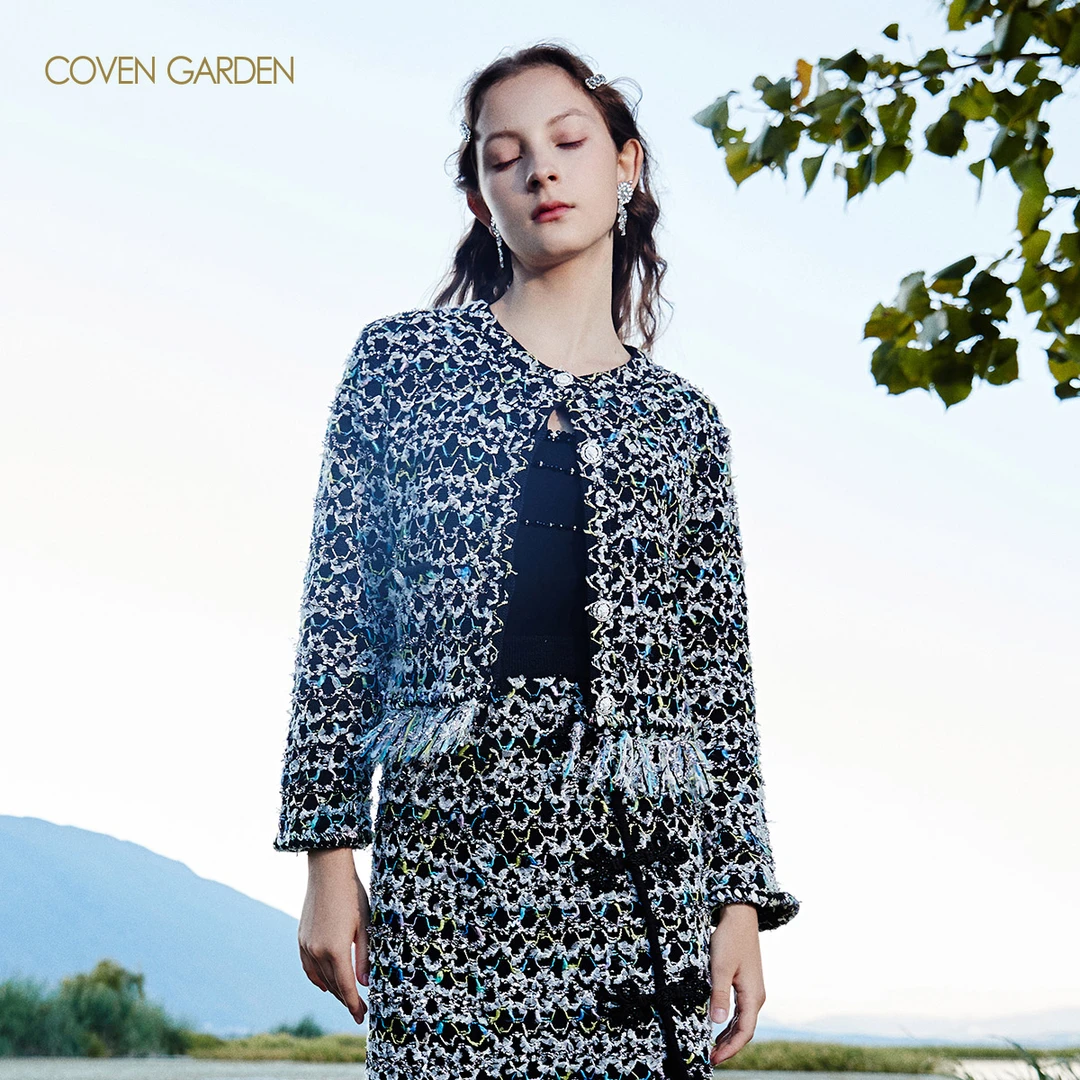 【哥文花园】 彩色纱线混纺外套CTA1041180