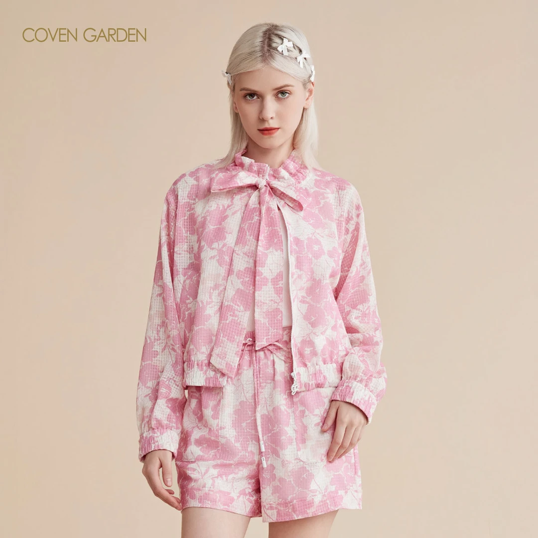 【哥文花园】女士碎花格纹印花短外套 CLC2041198 COVEN GARDEN