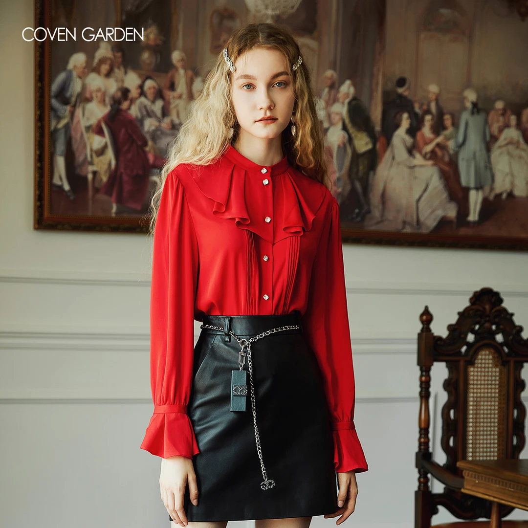 【高高甄选】哥文花园拉夫领设计感衬衫CWA4012330