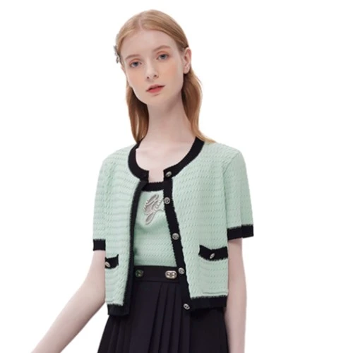 【蜜思仝粉丝专享】哥文花园小香风短款针织衫CTC2041378