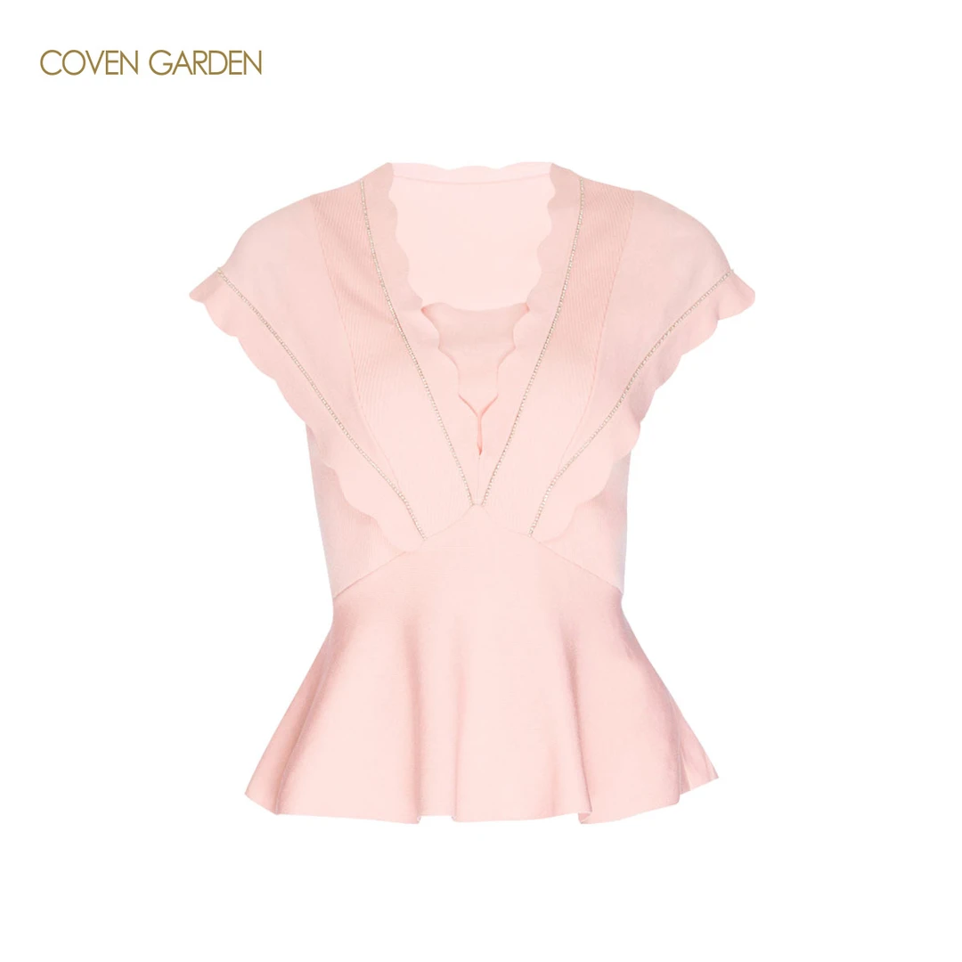 【哥文花园】樱花粉收腰针织衫 CLA3031360 COVEN GARDEN