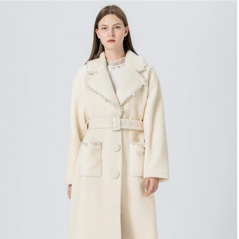 【陈大可】哥文花园珍珠收腰大衣女中长款CWC3053288 COVEN GARDEN