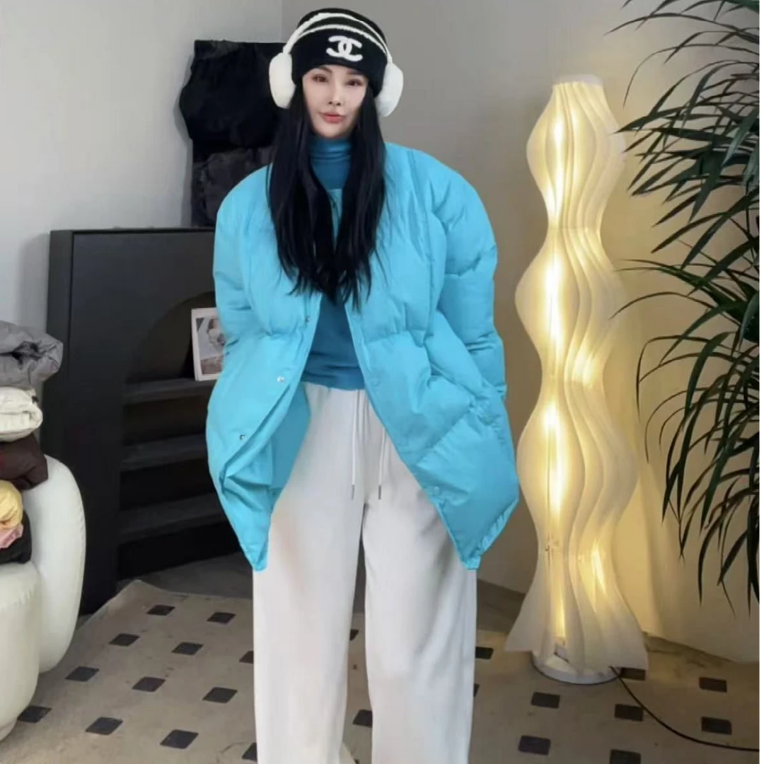 【宝儿姐优选】韩版宽松加厚糖果色棉服外套