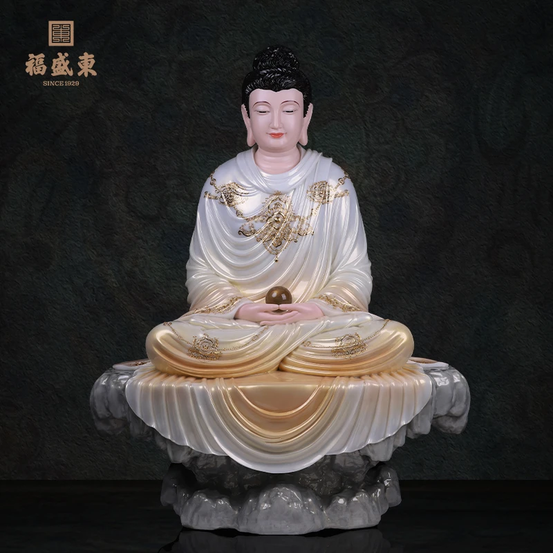 释迦牟尼汉白玉坐像如来居家家用释迦牟尼坐山石大尺寸155cm摆件
