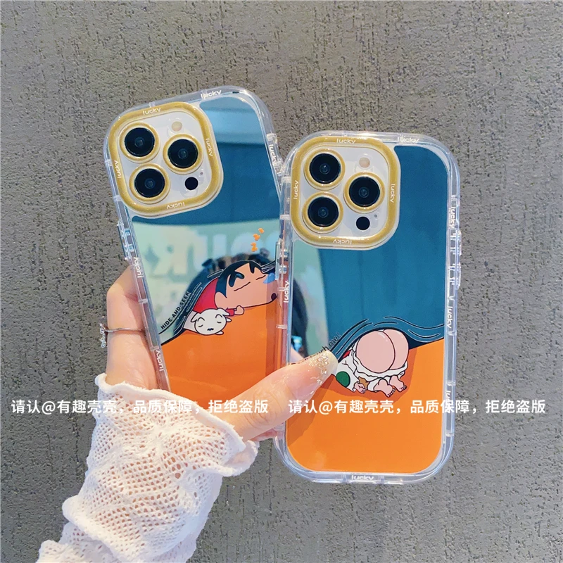 镜面奶油壳适用苹果16/iPhone/华为荣耀/OPPO/VIVO/小米手机壳潮